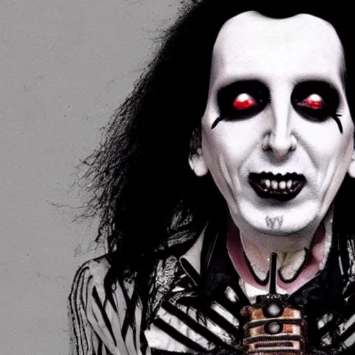 Prompt: alice cooper as marilyn manson