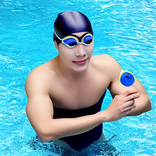 Image similar to Swimming Goggles connected to earplug+Nose Clips+Elastic swimming Caps Swimming Goggles Full Protection Adult Men Women Youth