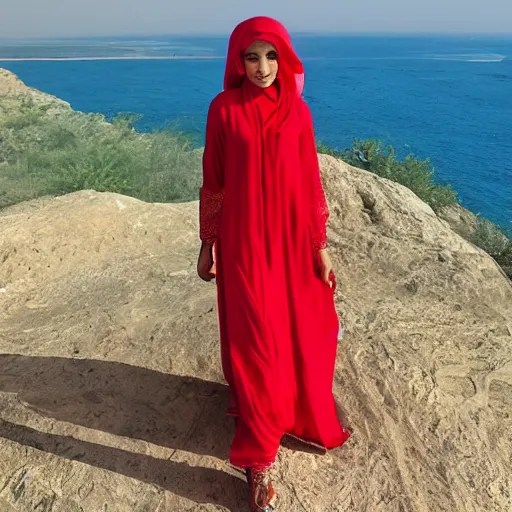 Image similar to arabian girl with red dress, lenhert landrock H- 800