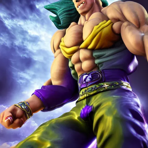 Prompt: Star platinum from jojo's bizzare adventure, realistic, 8k, octane render