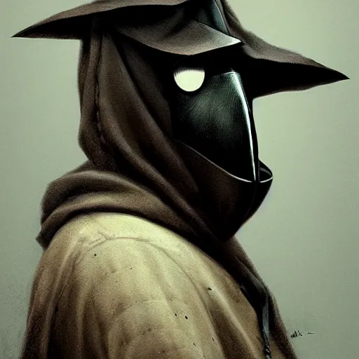 Image similar to portrait of a modern plague doctor,hyperdetailed,hyperrealistic,photorealistic,art by trevor henderson,greg rutkowski,artstation,deviantart,professional lighting,western comic style,sharp lineart,eerie