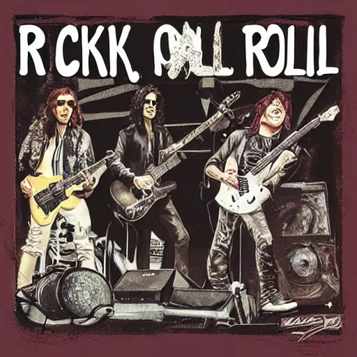 Image similar to rock n roll, concept art