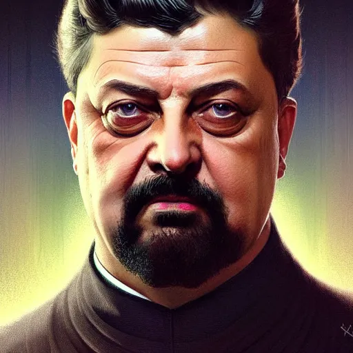 Image similar to symmetry!! intense portrait of petro poroshenko without beard and mustache, saint, intricate, elegant, highly detailed, my rendition, digital painting, artstation, concept art, smooth, sharp focus, illustration, art by artgerm and greg rutkowski and alphonse mucha