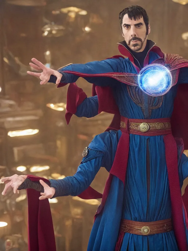 Prompt: Sacha Baron Cohen as Doctor Strange