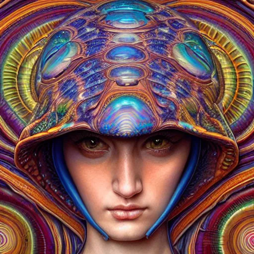 Prompt: hyper detailed masterpiece, turtle pattern, jean giraud, vibrant, digital art painting, matte painting, beautiful, shell headpiece, psychedelic, artgerm, donato giancola, tom bagshaw