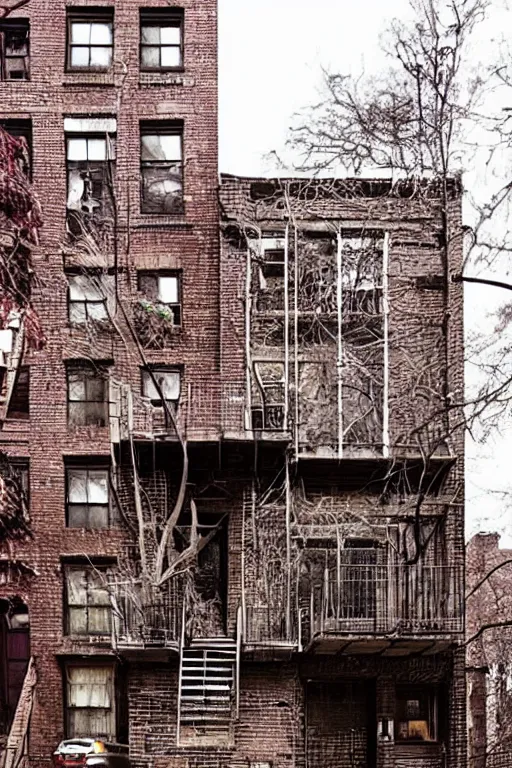 Prompt: (((((a ramshackle Manhattan brick brownstone deep in the forest))))) by Amin Faramarzian!!!!!!!!!!!!!!!!!!!!!!!!!!!