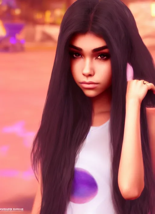 Image similar to Madison Beer as a video game character, digital art, unreal engine, unreal engine render, blender render, render, 4k, coherent