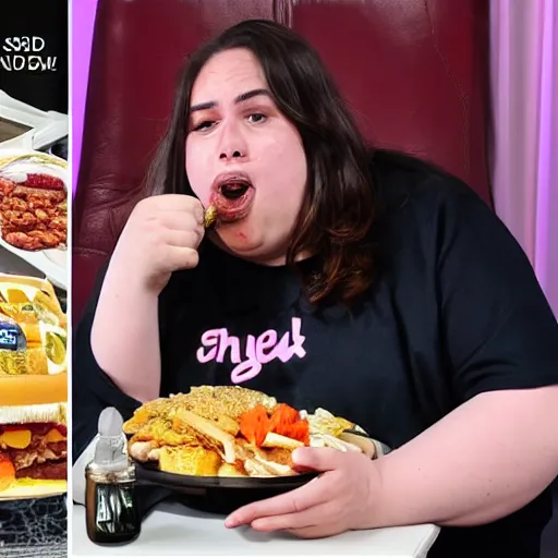 Image similar to obese harrisson ford mukbang