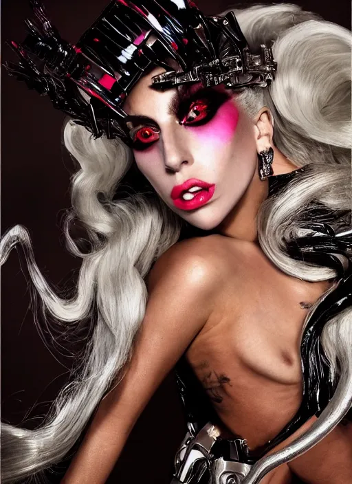 Image similar to lady gaga by nick knight, born this way, born this way album, red weapon 8 k s 3 5, cooke anamorphic / i lenses, highly detailed, cinematic lighting