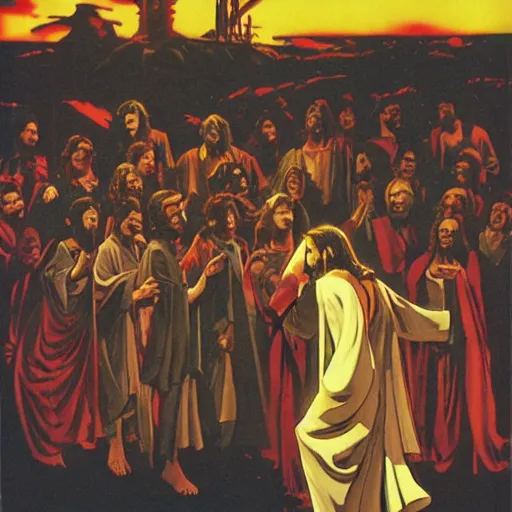 Image similar to jesus christ superstar by, yoshiyuki tomino