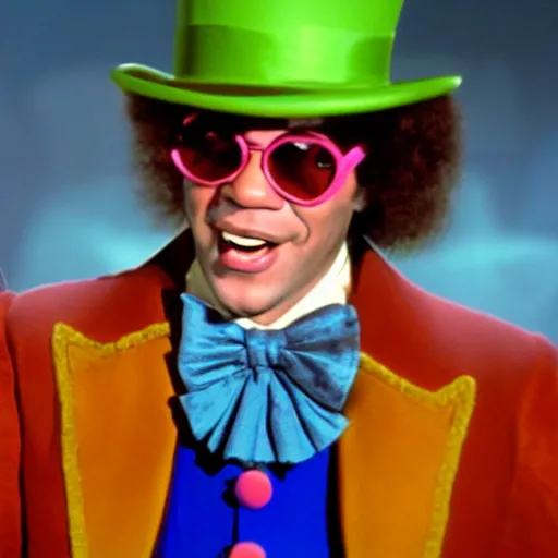 Image similar to Samual Jackson as Willy Wonka, 4k, cinematic