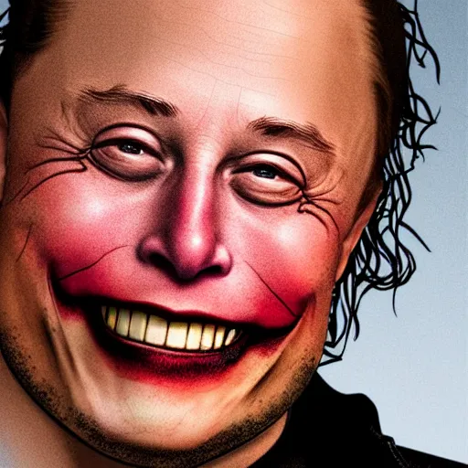 Prompt: elon musk as heath ledger's joker, highly detailed face