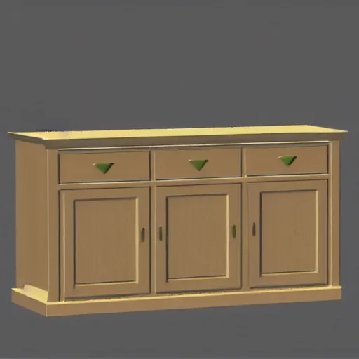 Image similar to isometric view of a sideboard