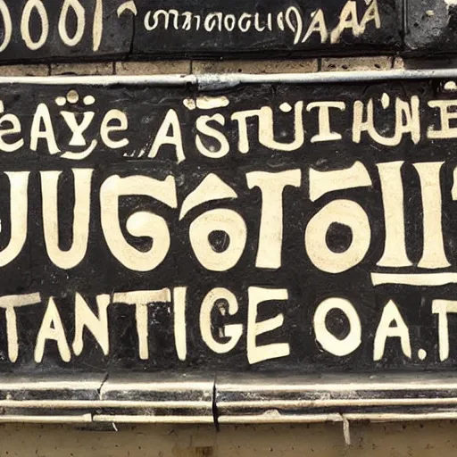 Image similar to Inscription JungleTea on a wall