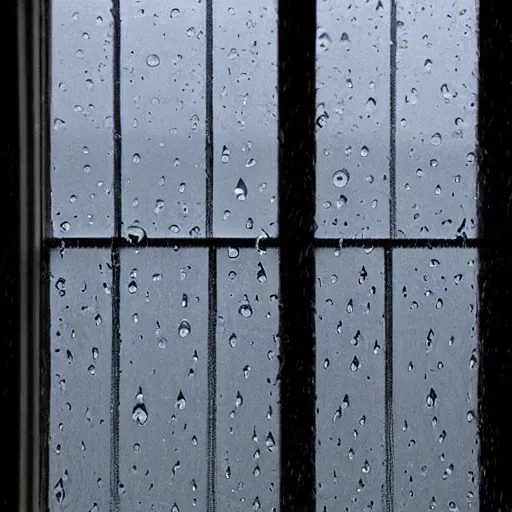 Prompt: rain on a window