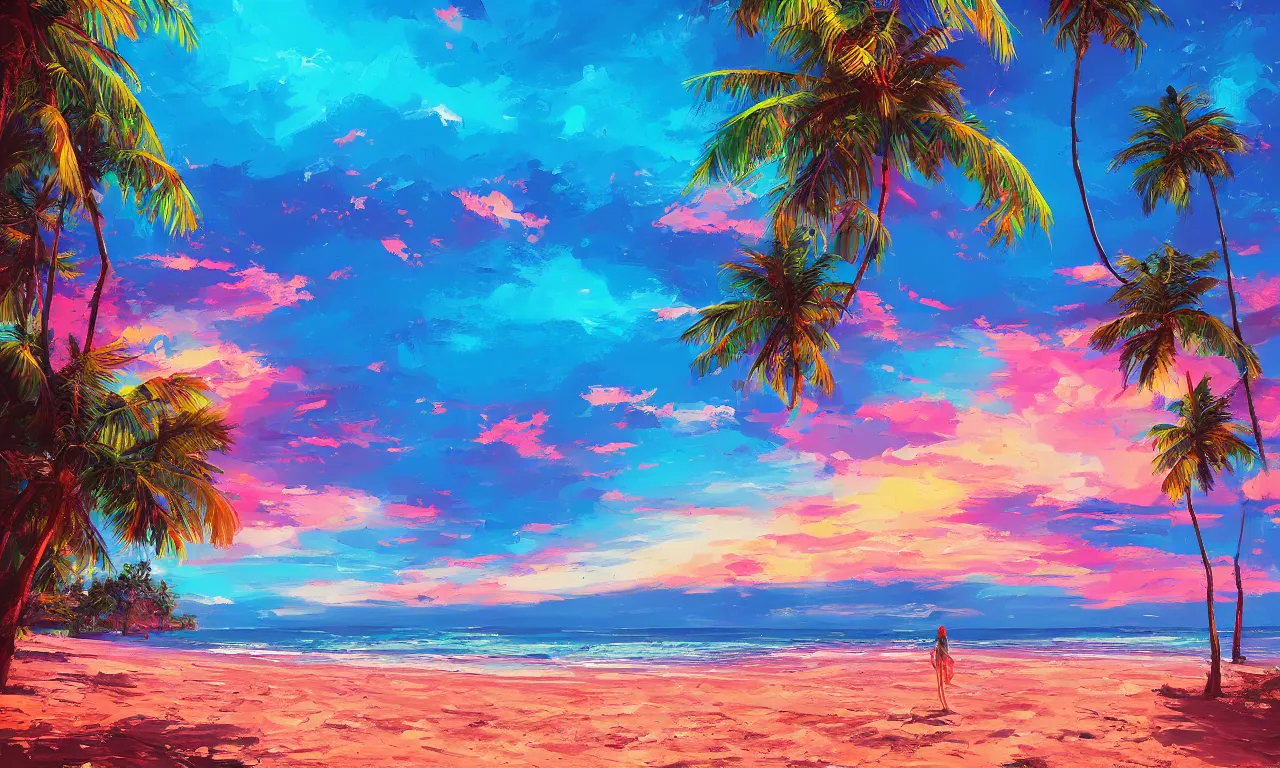 Image similar to paradise beach by alena aenami artworks in 4 k