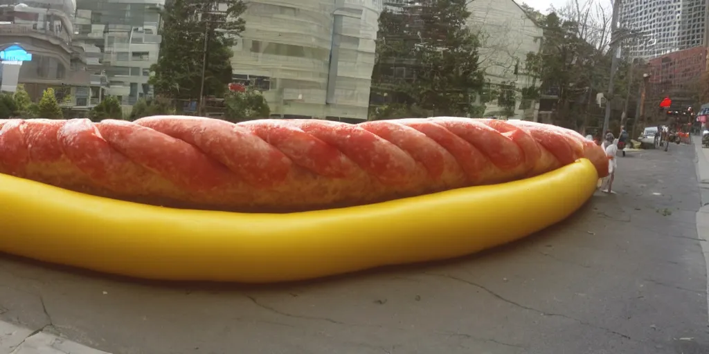 Image similar to ten foot long hotdog