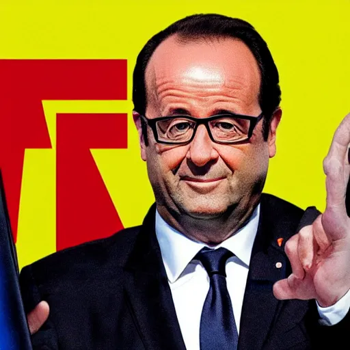 Prompt: francois hollande is a super hero of dc comics, movie atmosphere