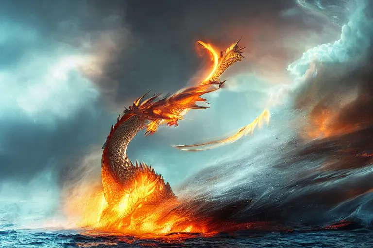 OpenDream - fire dragon and water dragon fighting