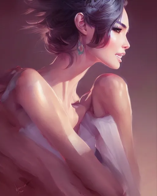 Prompt: Olivia culpo Stanley Artgerm Lau, WLOP, Rossdraws, James Jean, Andrei Riabovitchev, Marc Simonetti, Yoshitaka Amano, digital art, artstation