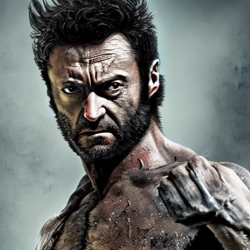 Image similar to wolverine in the walking dead digital art 4 k detailed super realistic