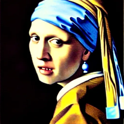 Image similar to jason statham with a pearl earring by vermeer