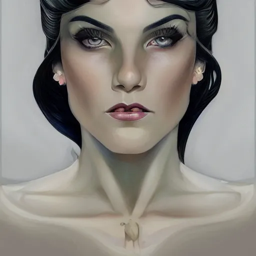 Prompt: a streamline moderne, art nouveau, multi - ethnic and multi - racial portrait in the style of charlie bowater, and in the style of donato giancola, and in the style of charles dulac. clear, expressive, very large eyes. symmetry, ultrasharp focus, volumetric lighting, photorealistic digital painting, intricate, elegant, highly detailed, centered.