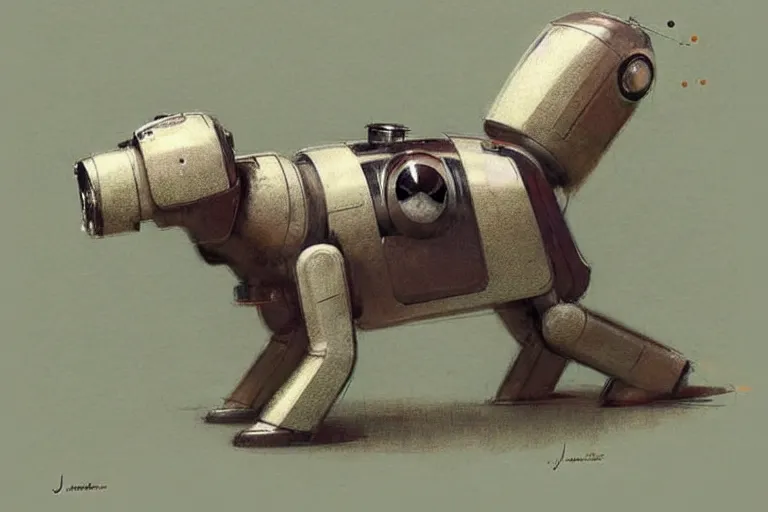 Image similar to ( ( ( ( ( 1 9 5 0 s retro future robot android dog. muted colors. ) ) ) ) ) by jean - baptiste monge!!!!!!!!!!!!!!!!!!!!!!!!!!!!!!