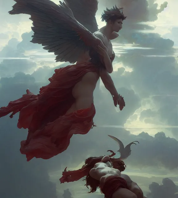 Image similar to a phoenix flying in an epic scene, bio luminescent, plasma, by ruan jia and artgerm and range murata and wlop and ross tran and william - adolphe bouguereau and beeple. key art. fantasy illustration. award winning, artstation, intricate details, realistic, hyperdetailed, 8 k resolution.