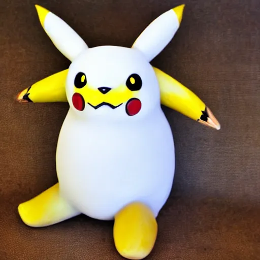 Prompt: Pikachu Sculpture made out of Papyrus