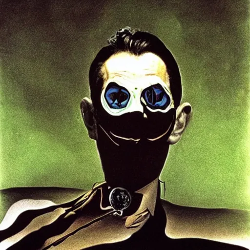 Image similar to salvador dali as the riddler