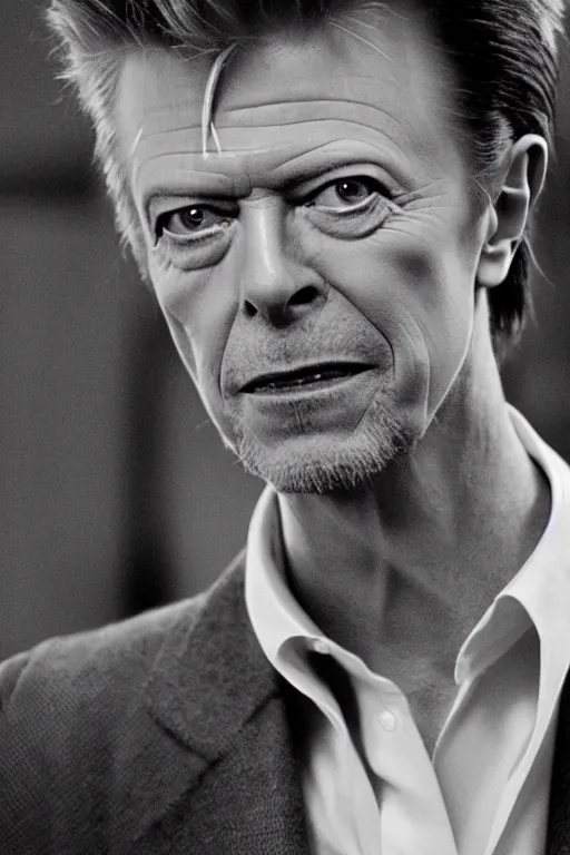 Image similar to david bowie as dr house in house