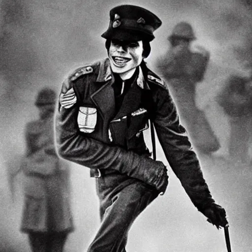 Prompt: Michael Jackson as a WWII soldier, HD