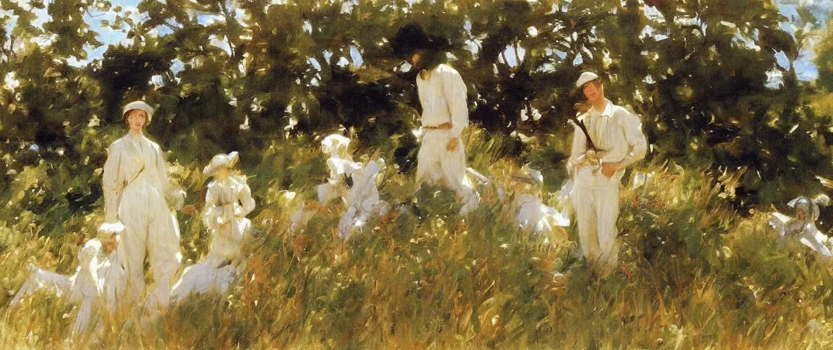 Prompt: jom singer sargent artwork by eugene von guerard