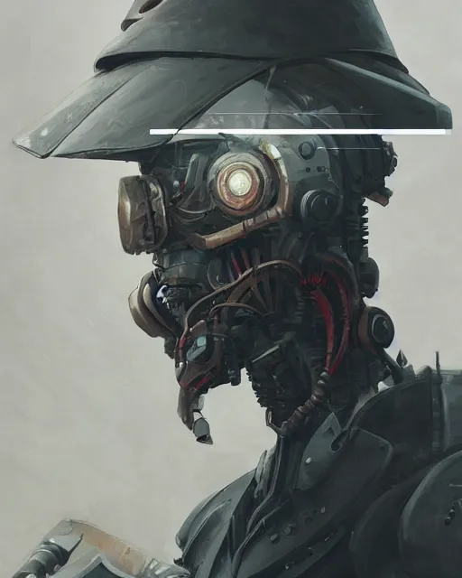 Prompt: portrait of a deathpunk robot samurai assassin, dystopian, sci - fi, digital painting, artstation, concept art, smooth, sharp focus, illustration, chiaroscuro lighting, incredible art by stanley artgerm lau and simon stalenhag