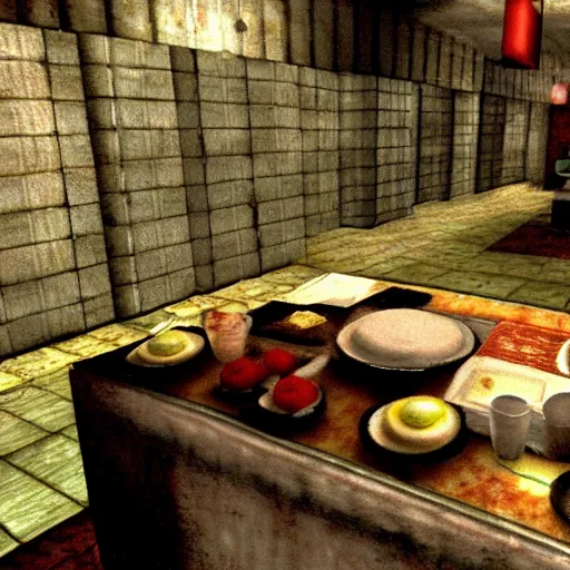 Image similar to a still of breakfast at tiffany's, 2 0 0 3 silent hill 3 graphics ps 2 visuals aesthetic