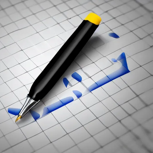 Image similar to logo of a pen tip, with ai theme, trending on logostation