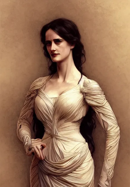 Image similar to eva green mummy, intricate, elegant, highly detailed, digital painting, artstation, concept art, smooth, sharp focus, illustration, art by artgerm and greg rutkowski and alphonse mucha and william - adolphe bouguereau