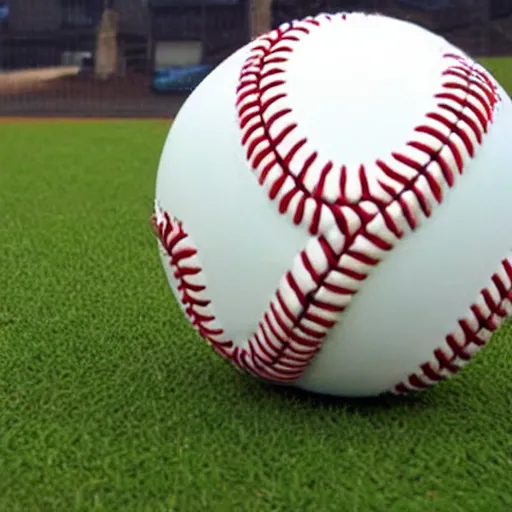 Image similar to baseballs shaped like a tidal wave