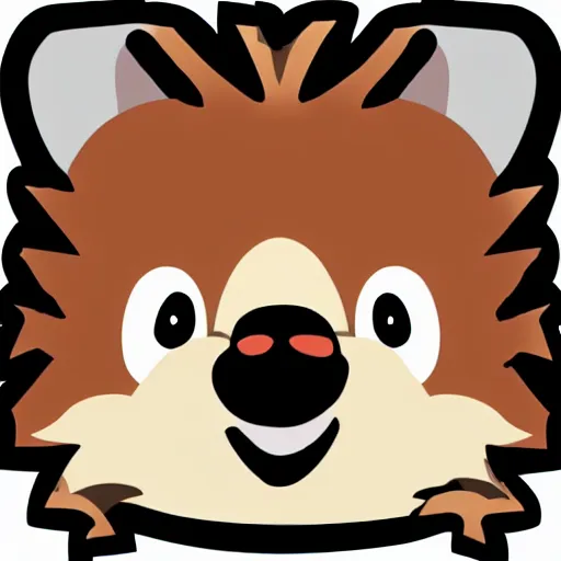 Image similar to twitch emote of a cute hedgehog