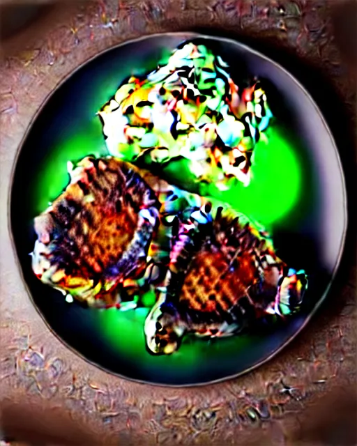 Image similar to porkchops and mashed potatos on the new razer gaming LED plate, HD, trending on artstation, instagram post, LED