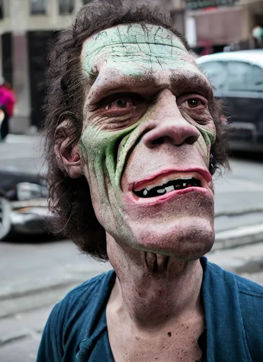 Image similar to Candid street portrait of Frankenstein , Humans of New York, 2011