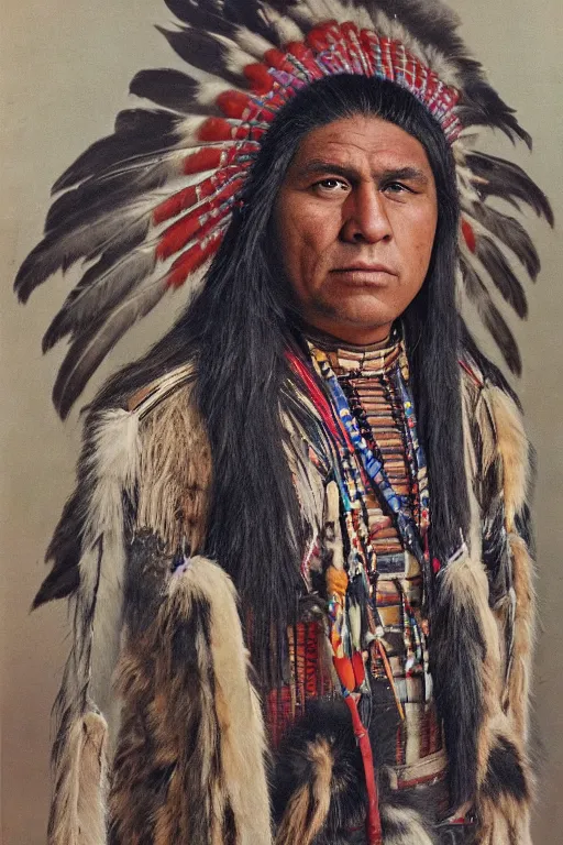 Prompt: Photo of Native American indian man Boris Johnson, portrait, skilled warrior of the Apache, ancient, realistic, detailed, Emma Watson