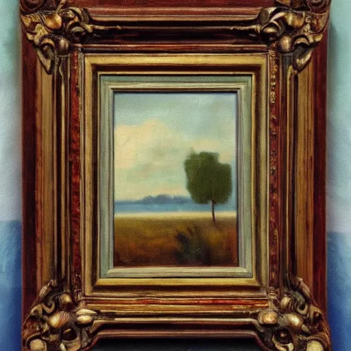 Prompt: an oil painting of an unrecognizable object.