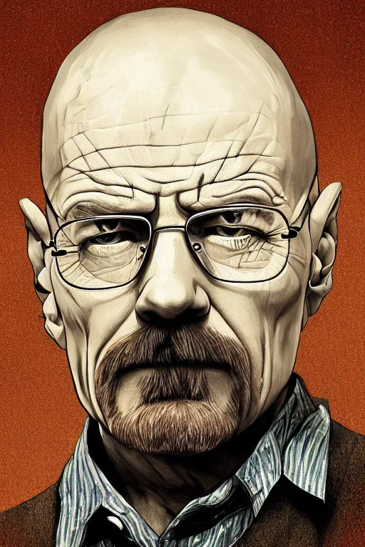 Prompt: an illustration of walter white in the style of mary grandpre, beautiful intricately detailed, hd diffuse lighting, fantasy, intricate, elegant, highly detailed, lifelike, photorealistic, illustration, concept art, smooth, sharp focus, art by mary grandpre