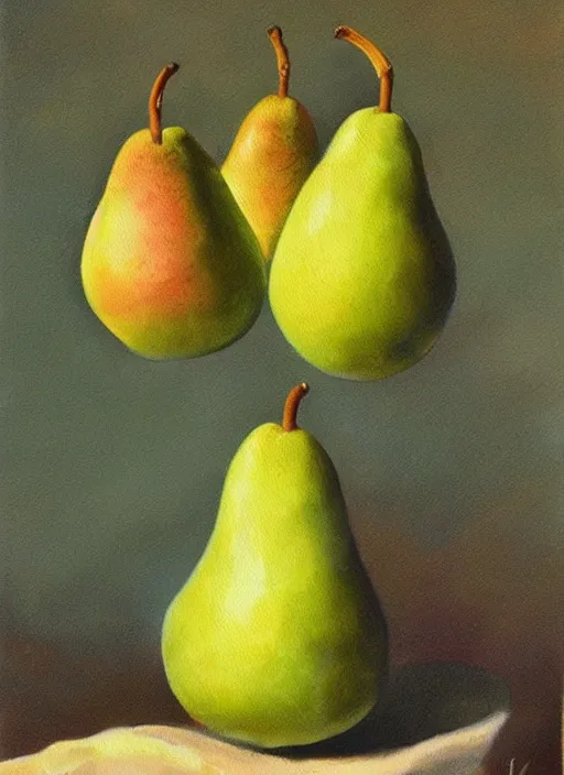 Image similar to vintage beautiful painting of the gift of life pear