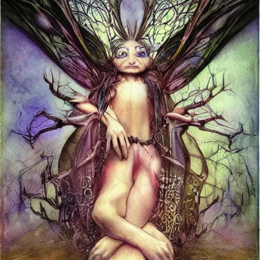 Image similar to scary fairy Brian Froud art