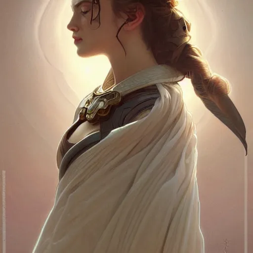 Prompt: padme amidala, intricate, elegant, highly detailed, digital painting, artstation, concept art, smooth, sharp focus, illustration, art by artgerm and greg rutkowski and alphonse mucha and william - adolphe bouguereau