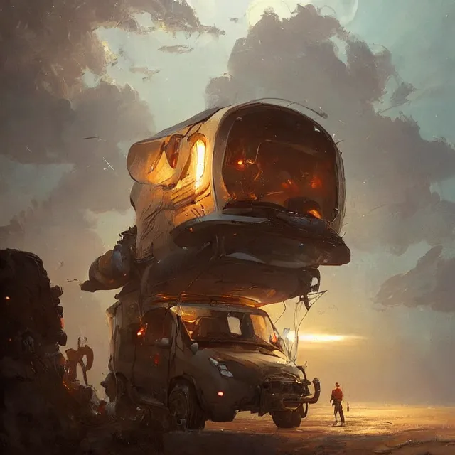 Prompt: a painting of the planet caravan by greg rutkowski, dark fantasy art, high detail, trending on artstation