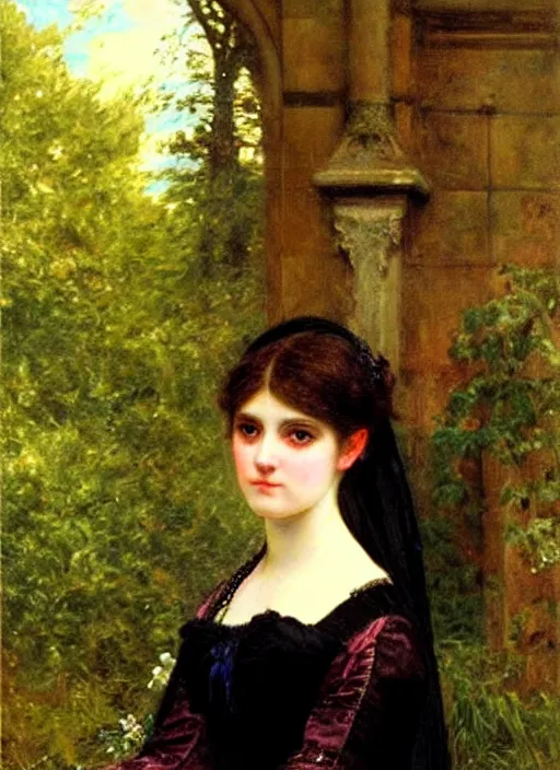 Prompt: ( ( gothic # ) ) princess portrait *. *. by william henry hunt * *, highly detailded